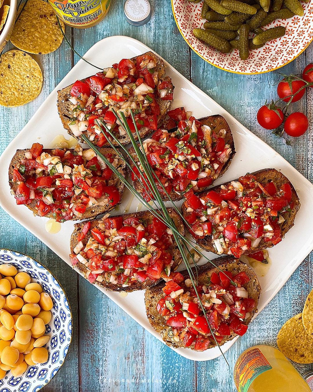 bruschettas de tomatitos