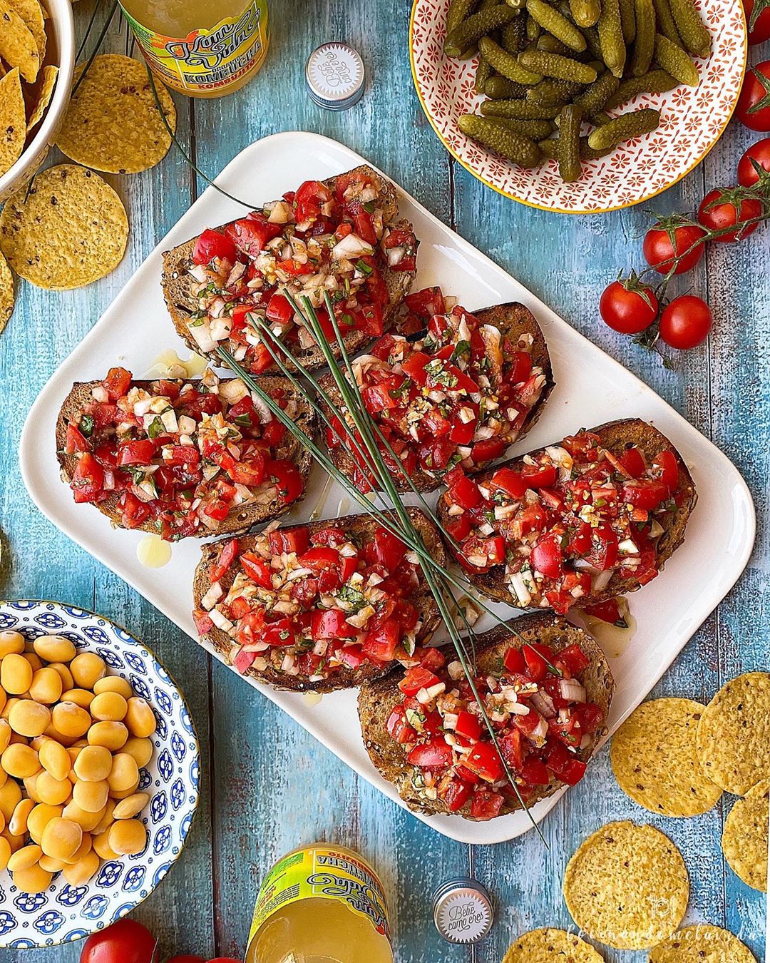 bruschettas de tomatitos