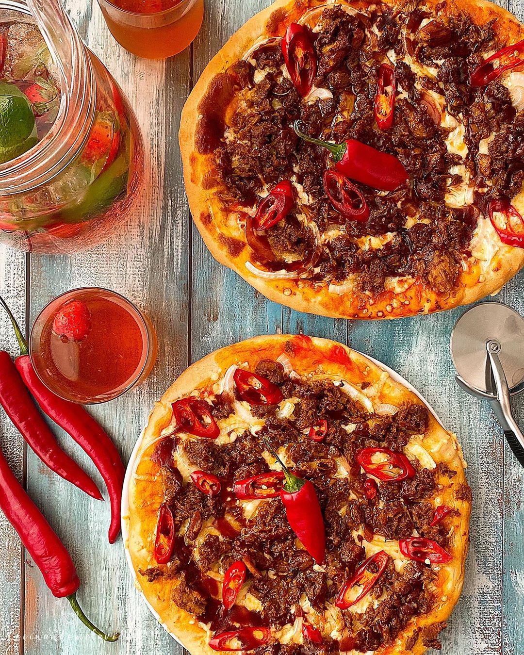 pizza de pulled pork