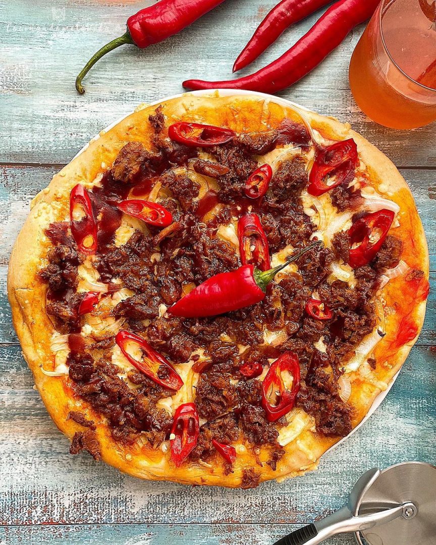 pizza de pulled pork