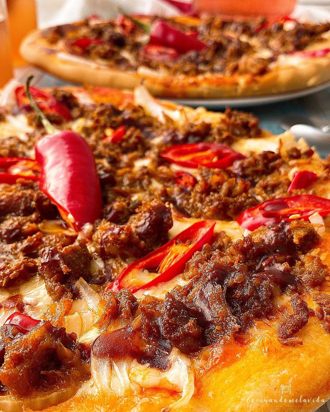 pizza de pulled pork