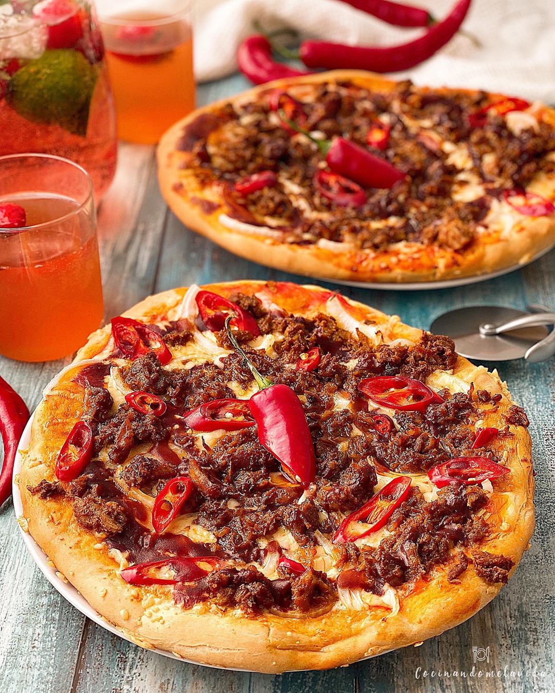 pizza de pulled pork