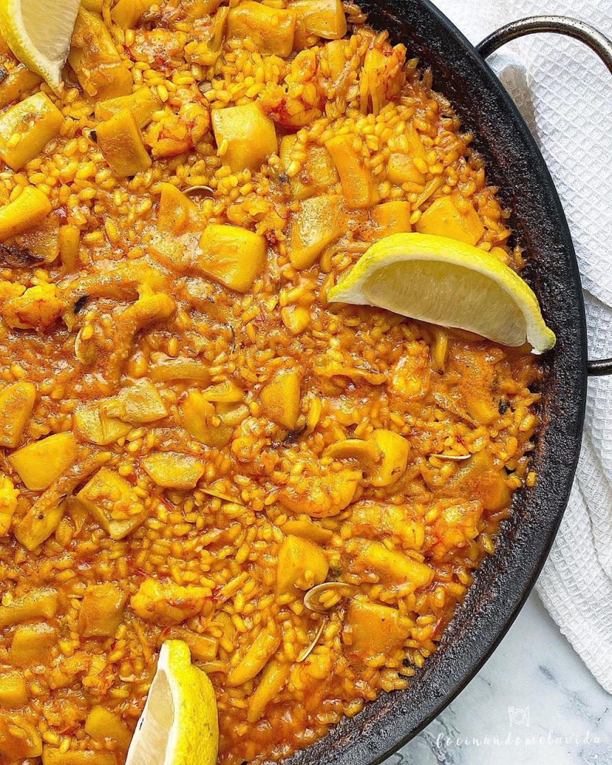 arroz con sepia y tellerinas