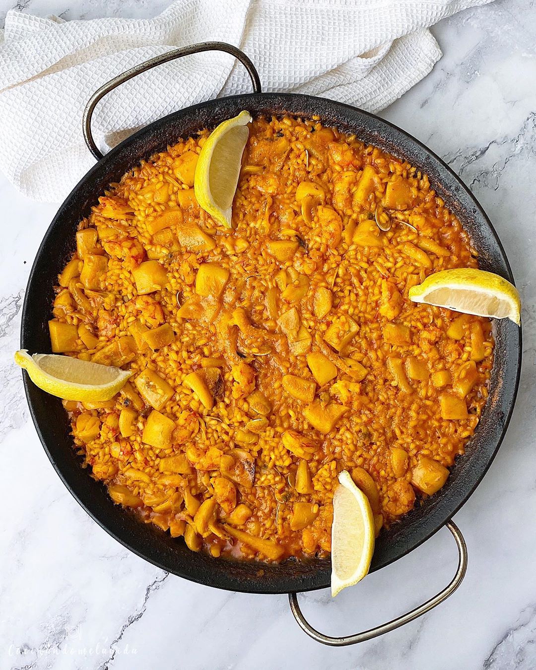 arroz con sepia y tellerinas