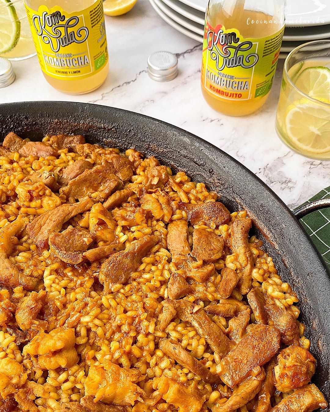 arroz con lomo de cerdo y gambones