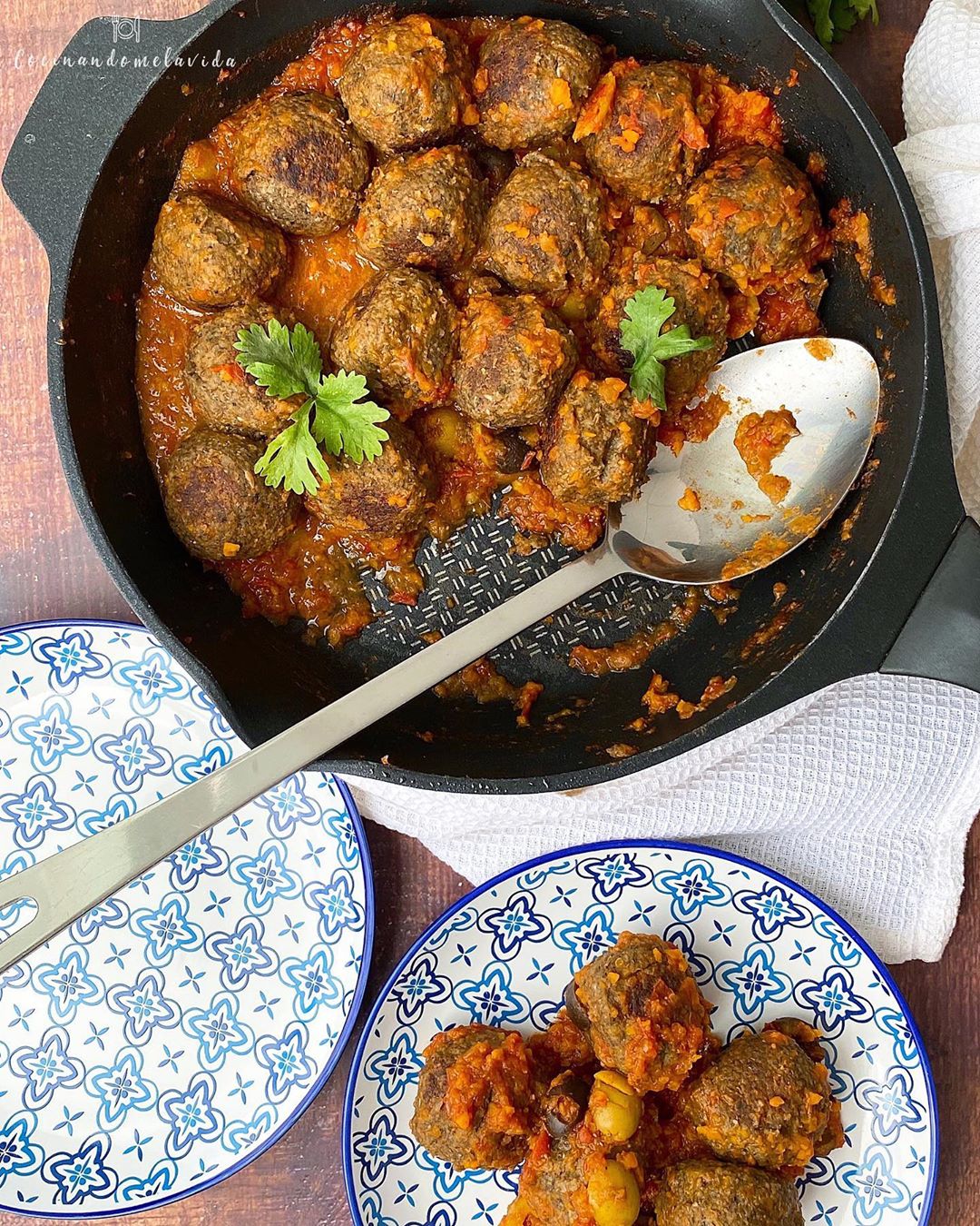 albondigas de lentejas y champiñones