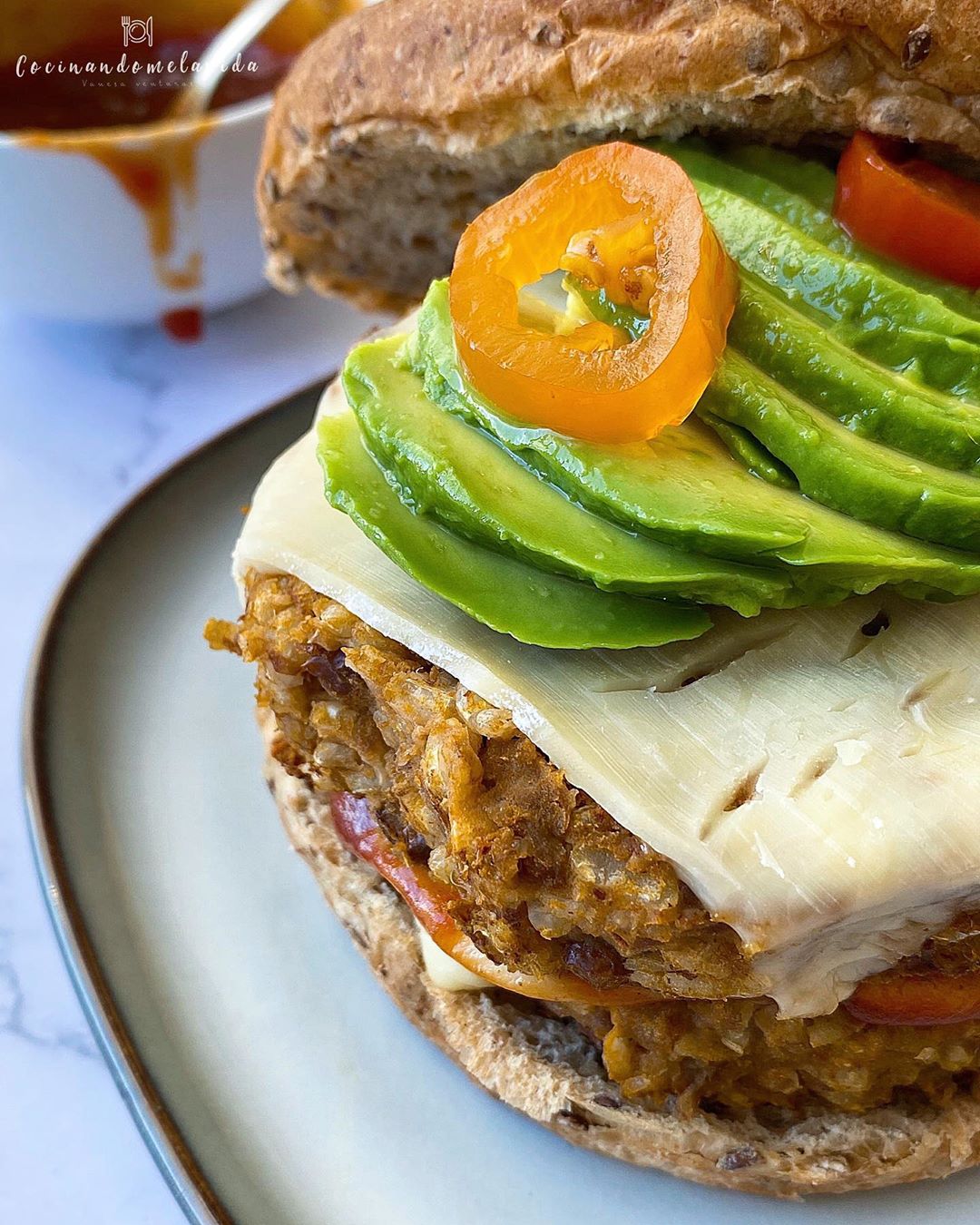 burgers de lentejas y arroz con ketchup casero