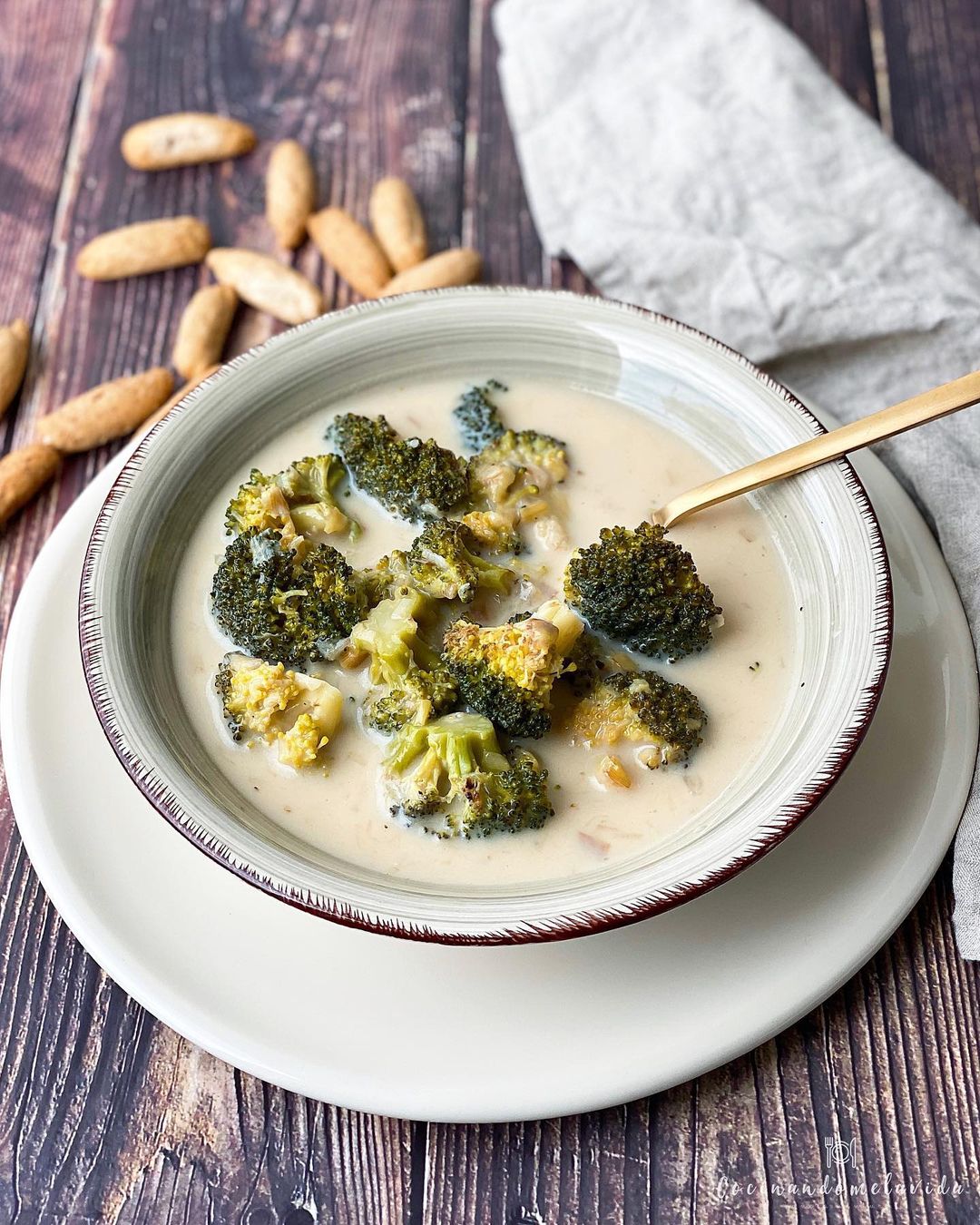 sopa de brócoli con queso