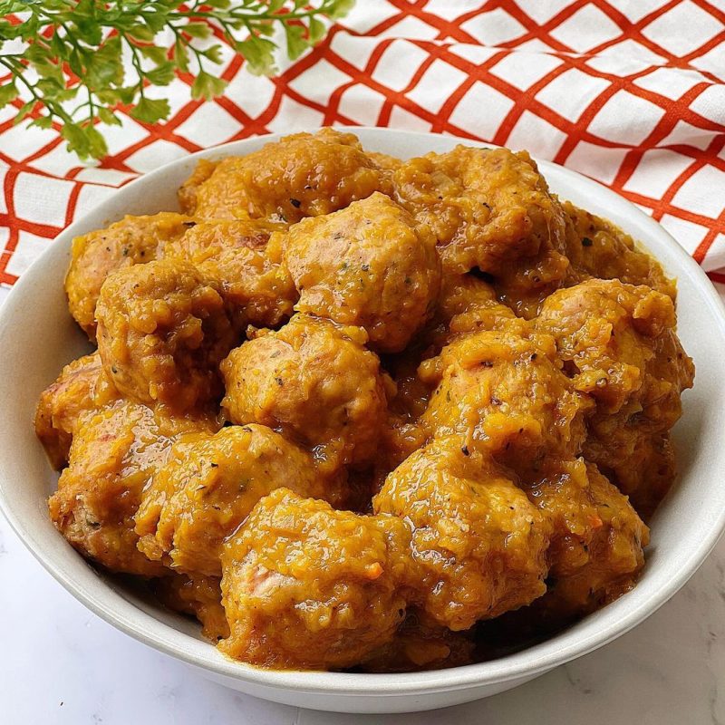 ALBÓNDIGAS EN SALSA DE CALABAZA
