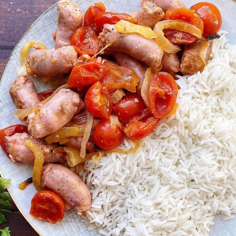SALCHICHAS DE POLLO AL HORNO