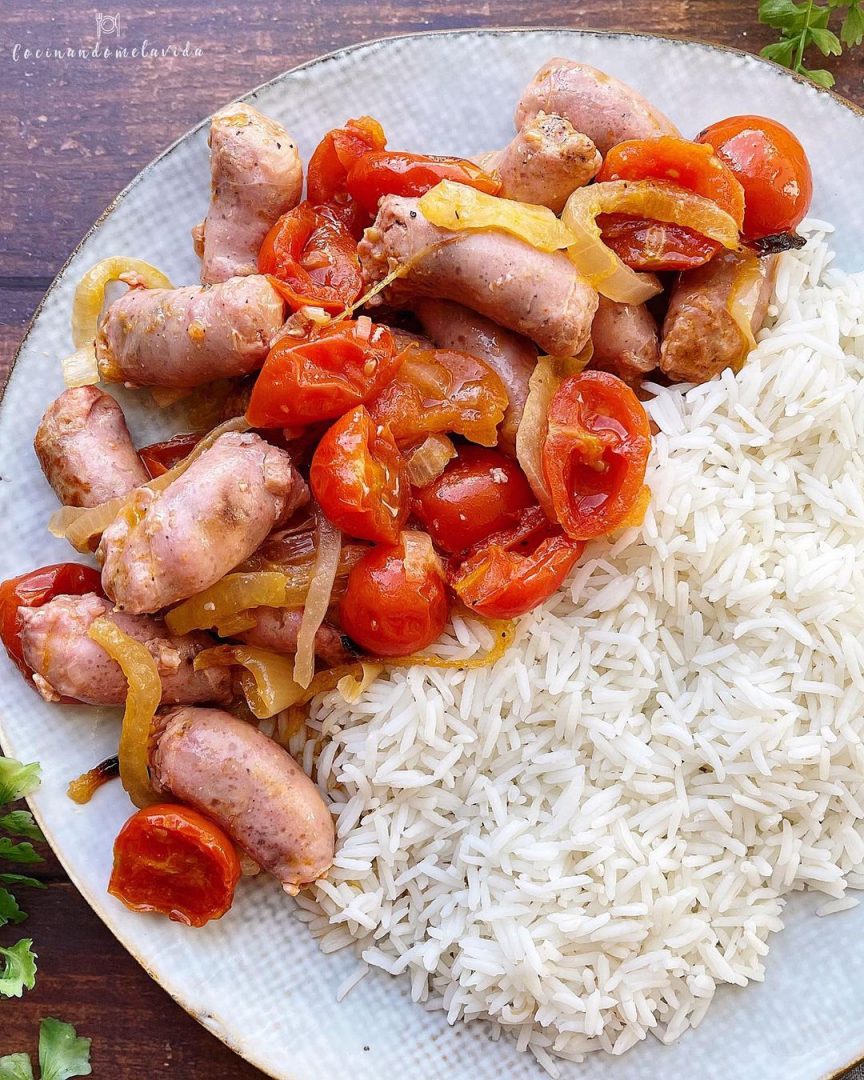 SALCHICHAS DE POLLO AL HORNO