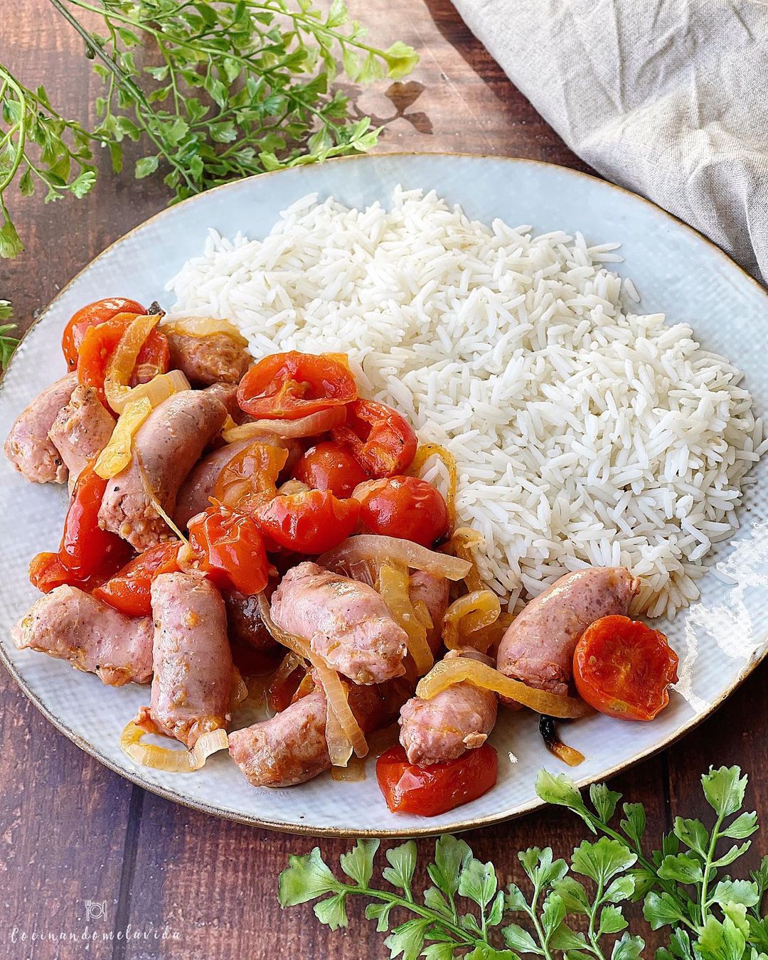 SALCHICHAS DE POLLO AL HORNO