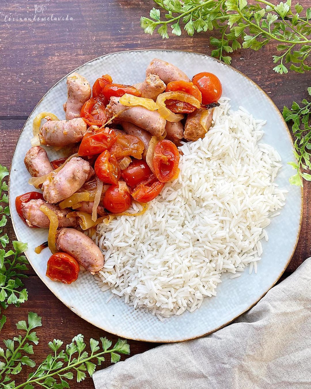 SALCHICHAS DE POLLO AL HORNO