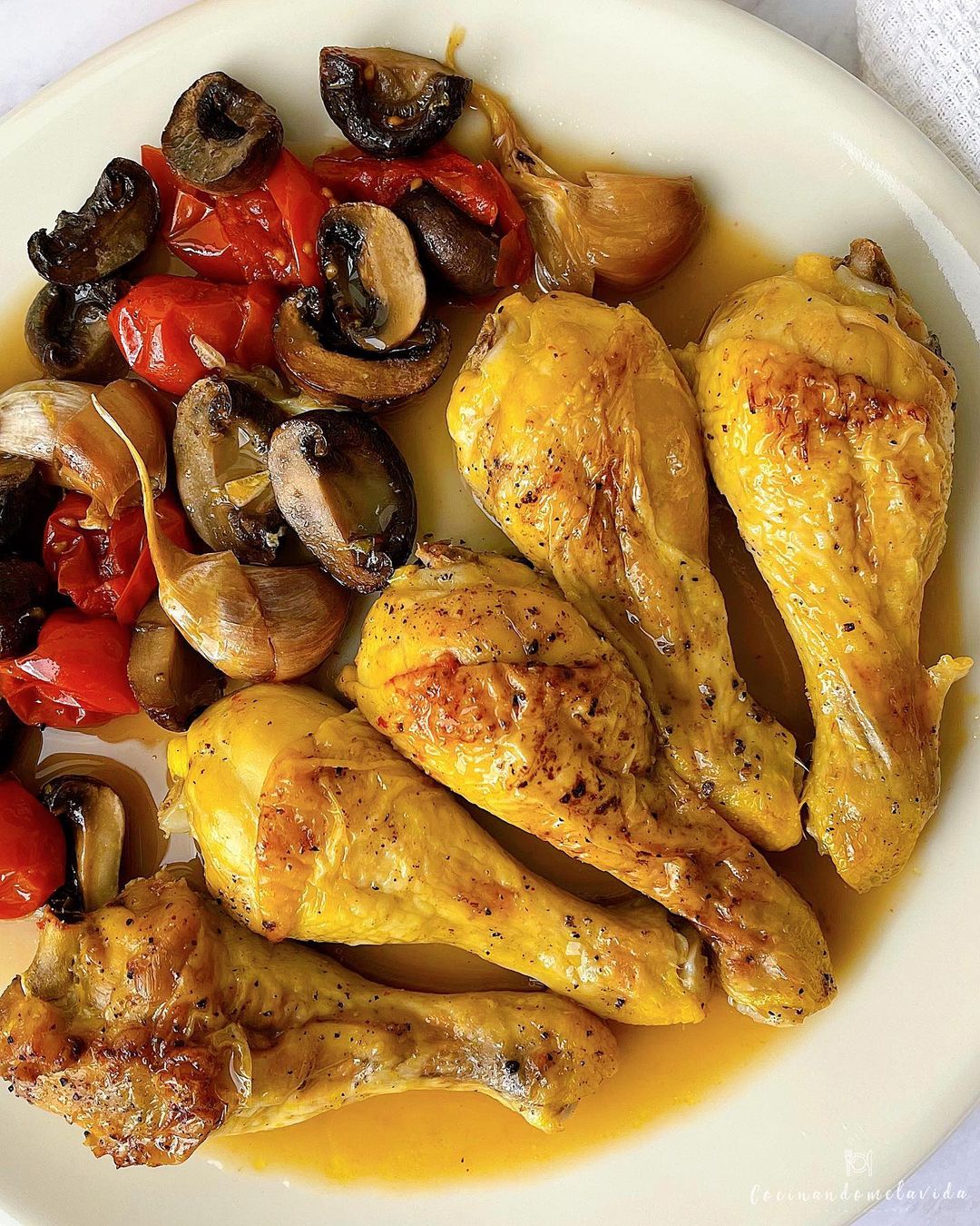 MUSLOS DE POLLO A LA NARANJA