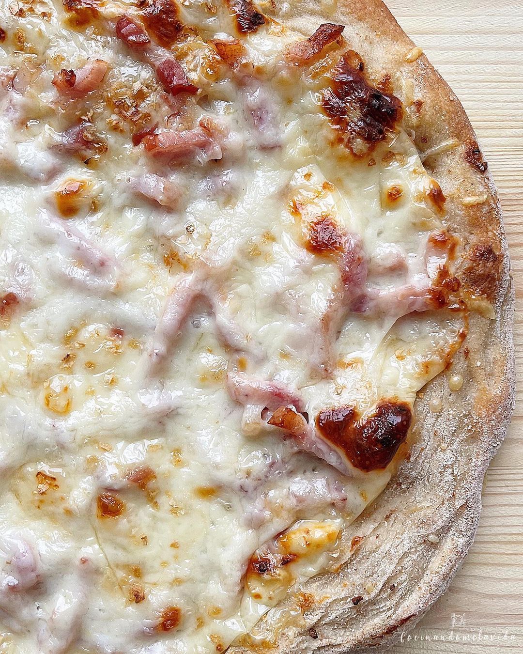 pizza carbonara fácil