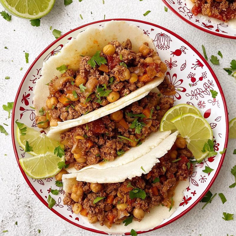 TACOS DE TERNERA CON GARBANZOS