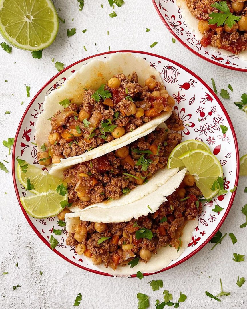 TACOS DE TERNERA CON GARBANZOS