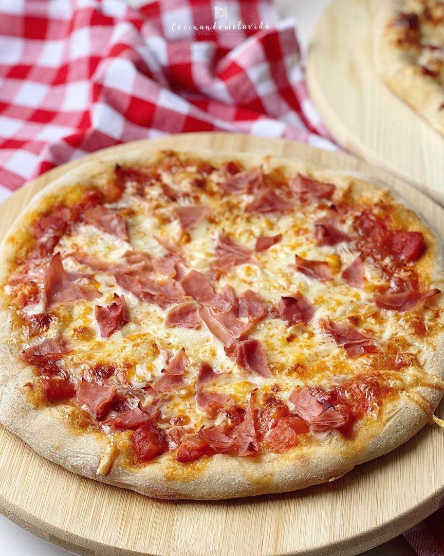 pizza prosciutto (larga fermentación)