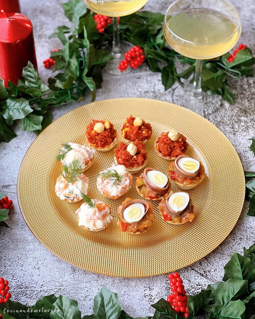 TARTALETAS SALADAS PARA NAVIDAD