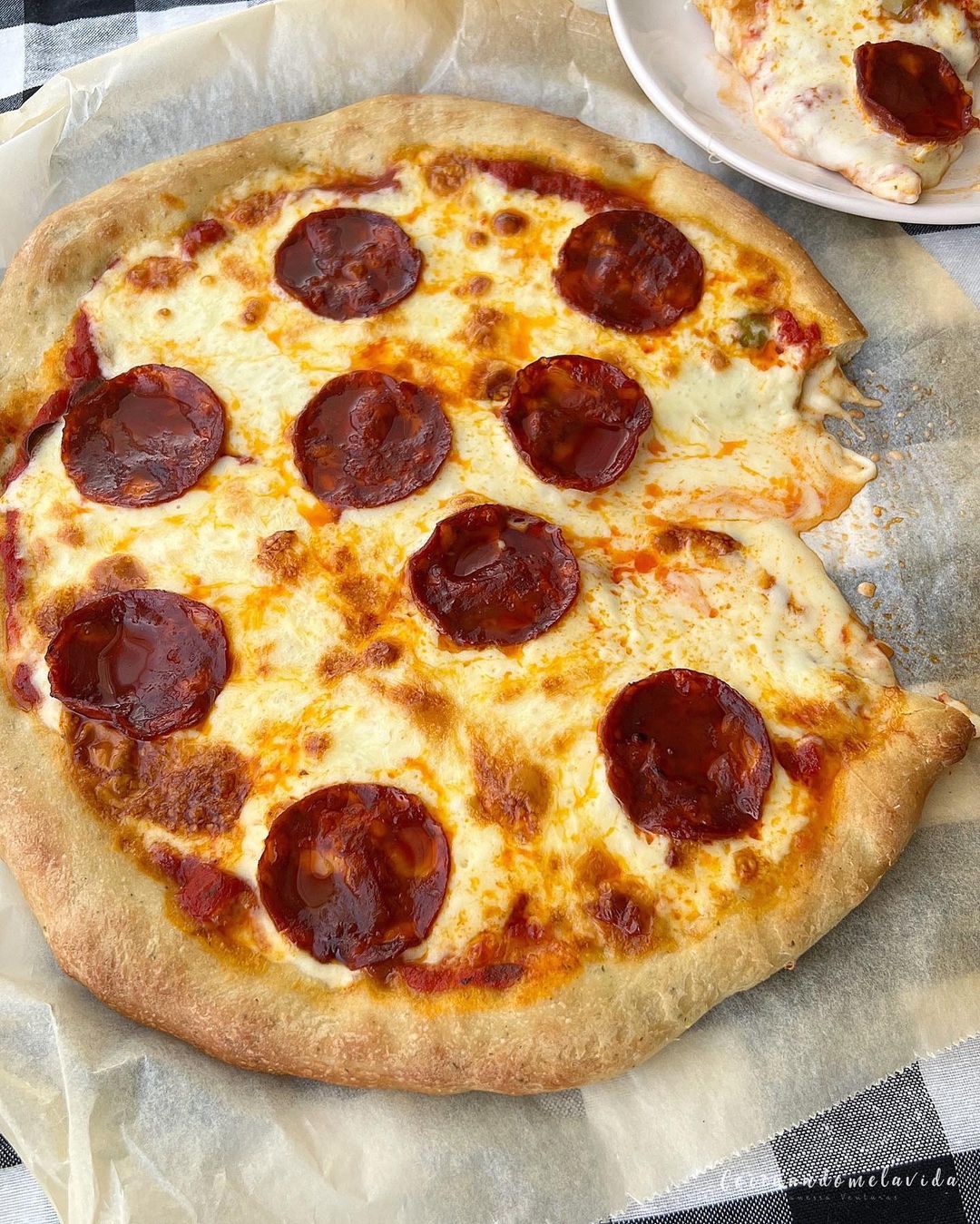 PIZZA CASERA DE CHORIZO IBÉRICO