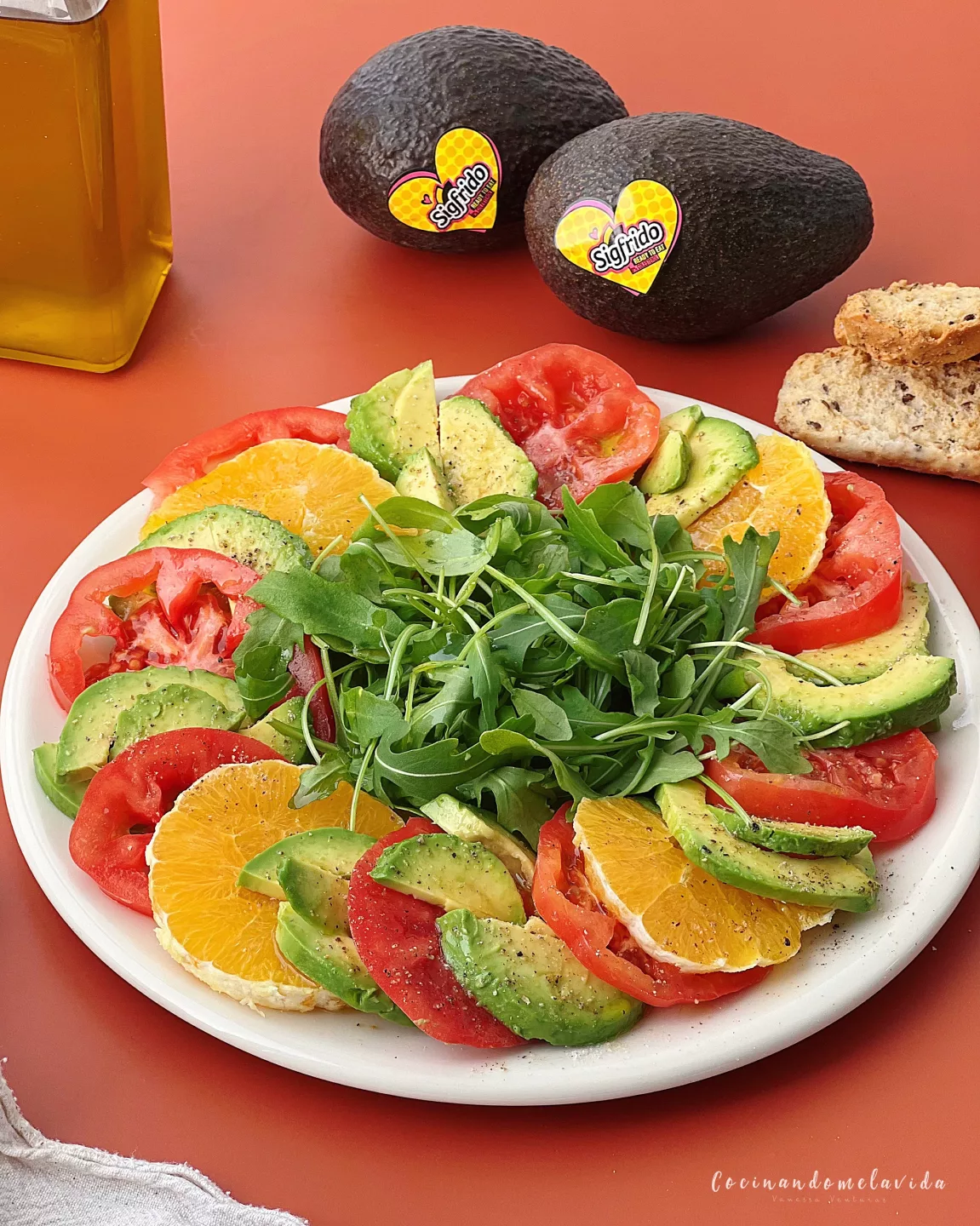 ENSALADA DE AGUACATE Y NARANJA