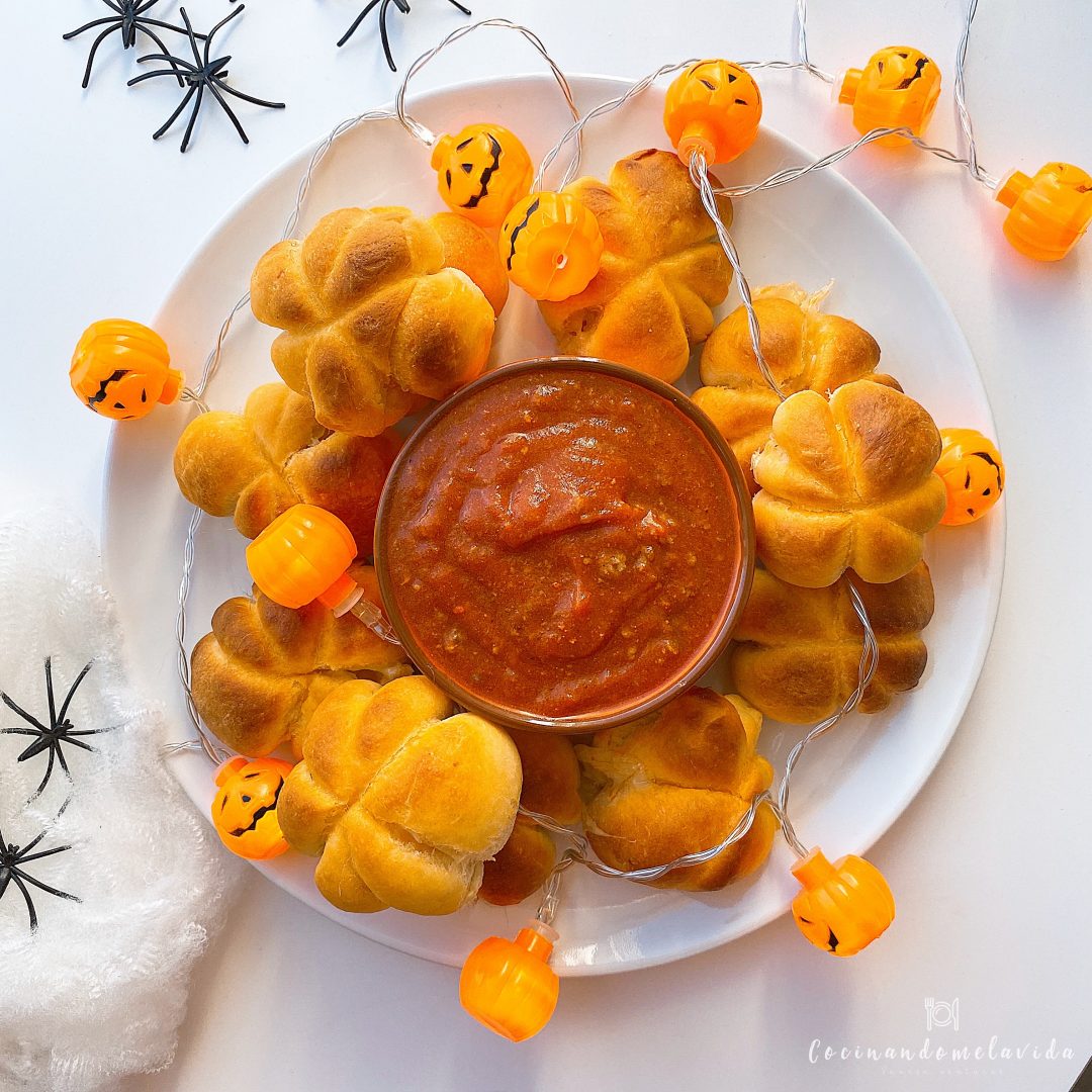 calabazas rellenas de queso ahumado