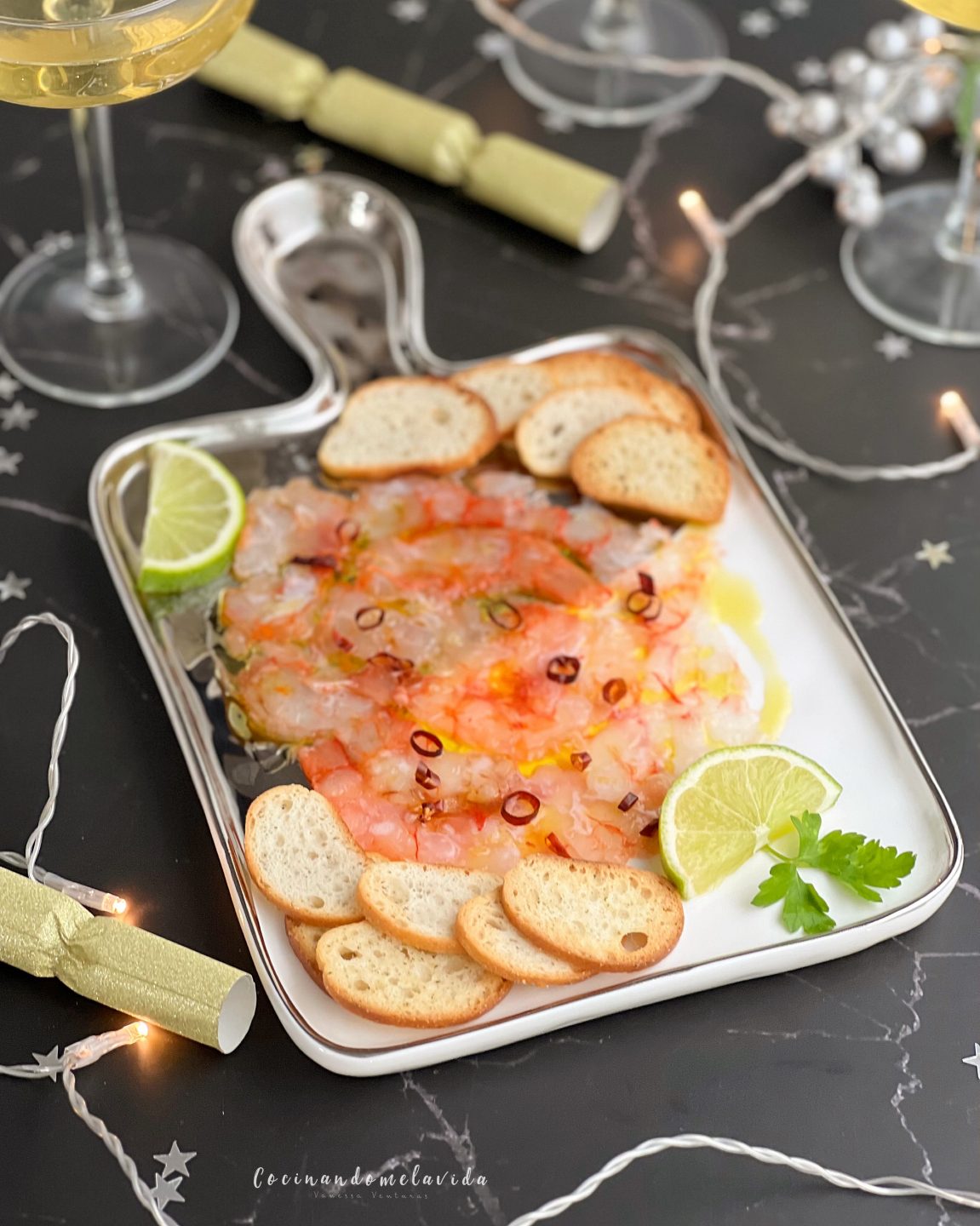 CARPACCIO DE GAMBA ROJA