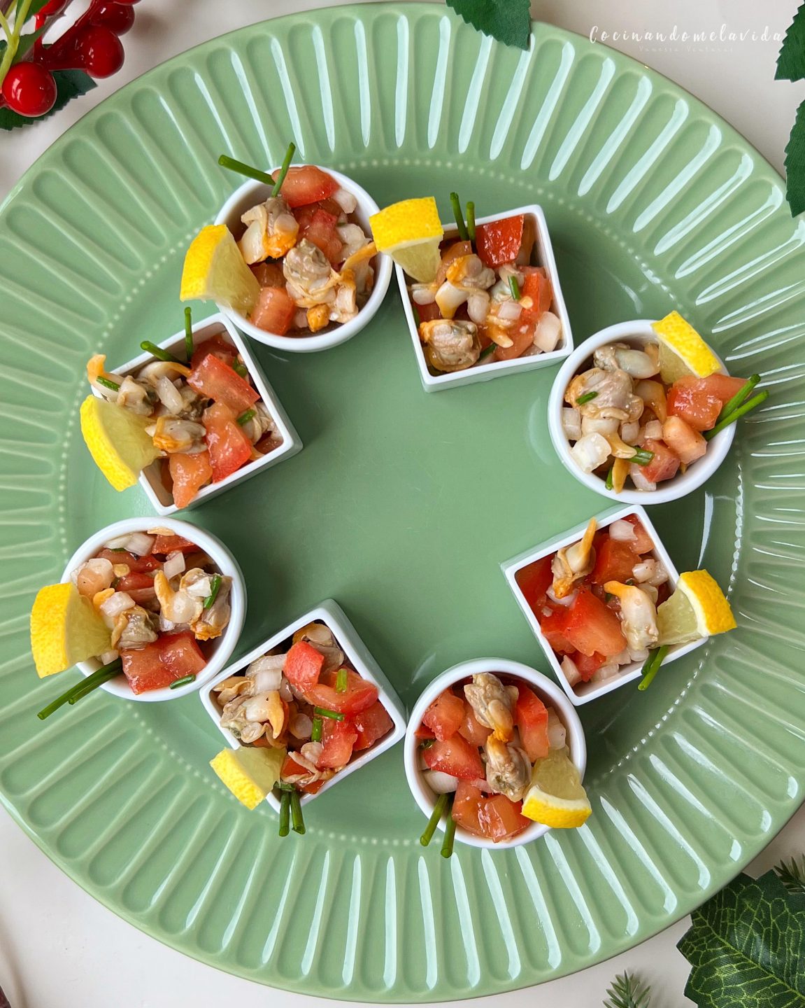 tartar de tomate y berberechos